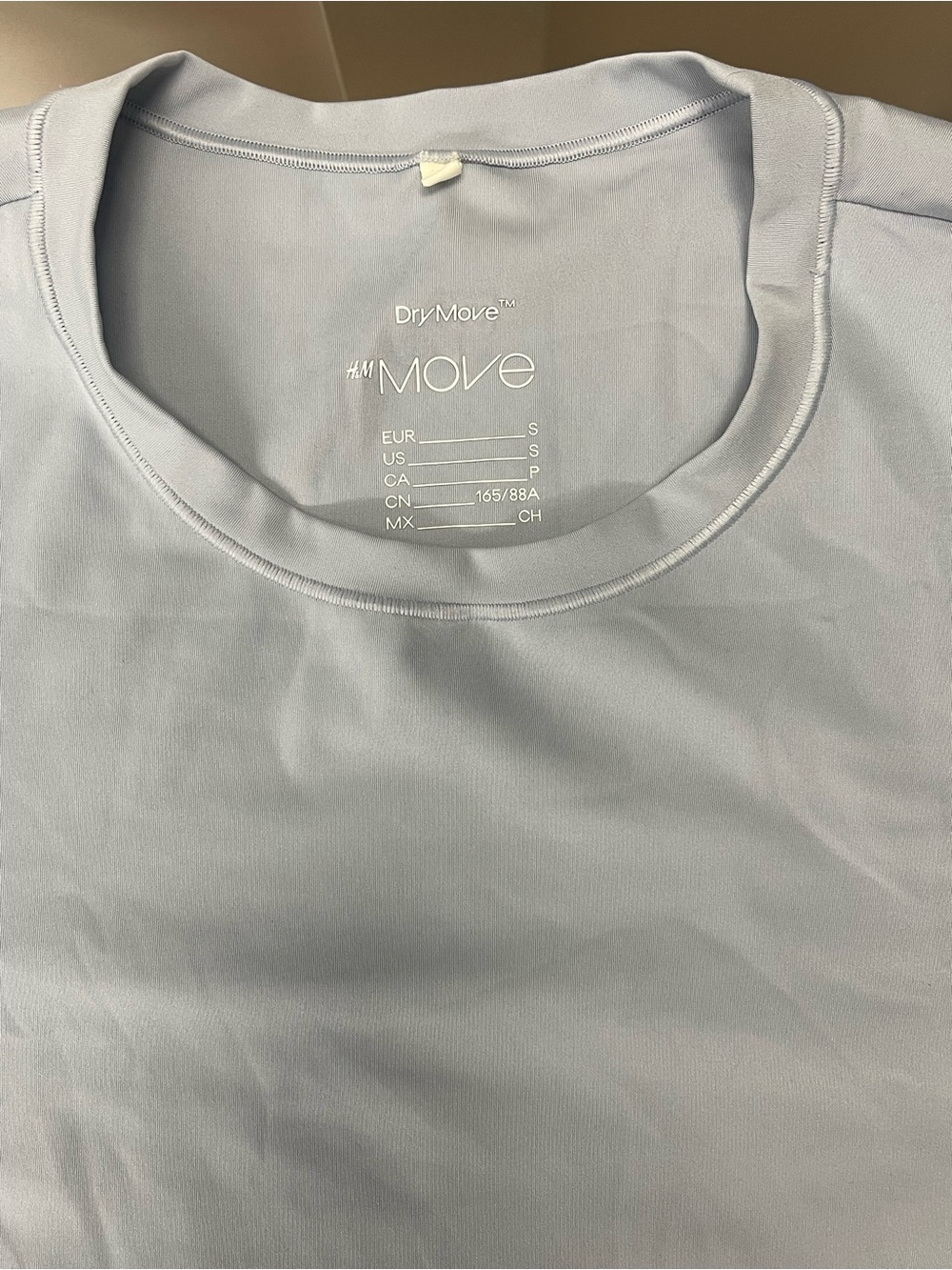 H&M Light Blue DryMove™ Performance Short Sleeve Tee